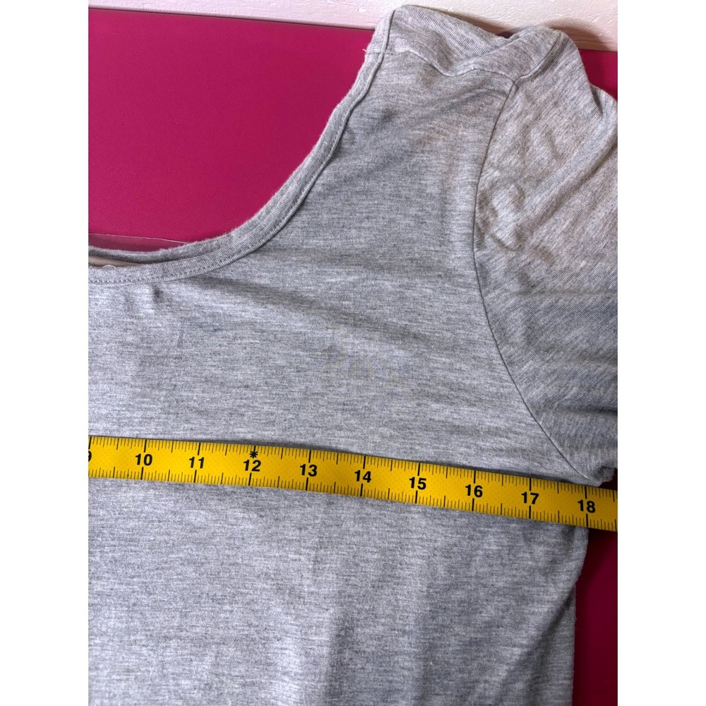 DOLAN Womens Gray Scoop Neck 3/4 Sleeve Top XL Minimalist Neutral Casual Layered - Picture 7 of 10